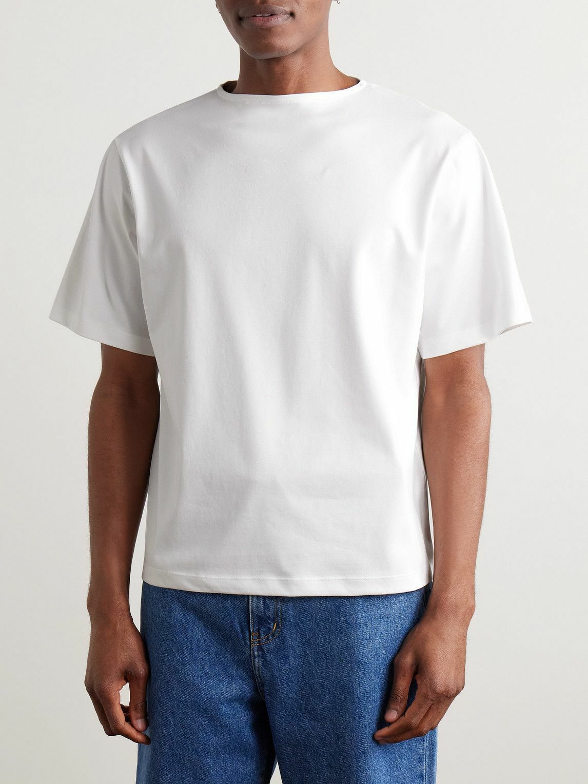 Amomento - Cotton-Blend Jersey T-Shirt - White