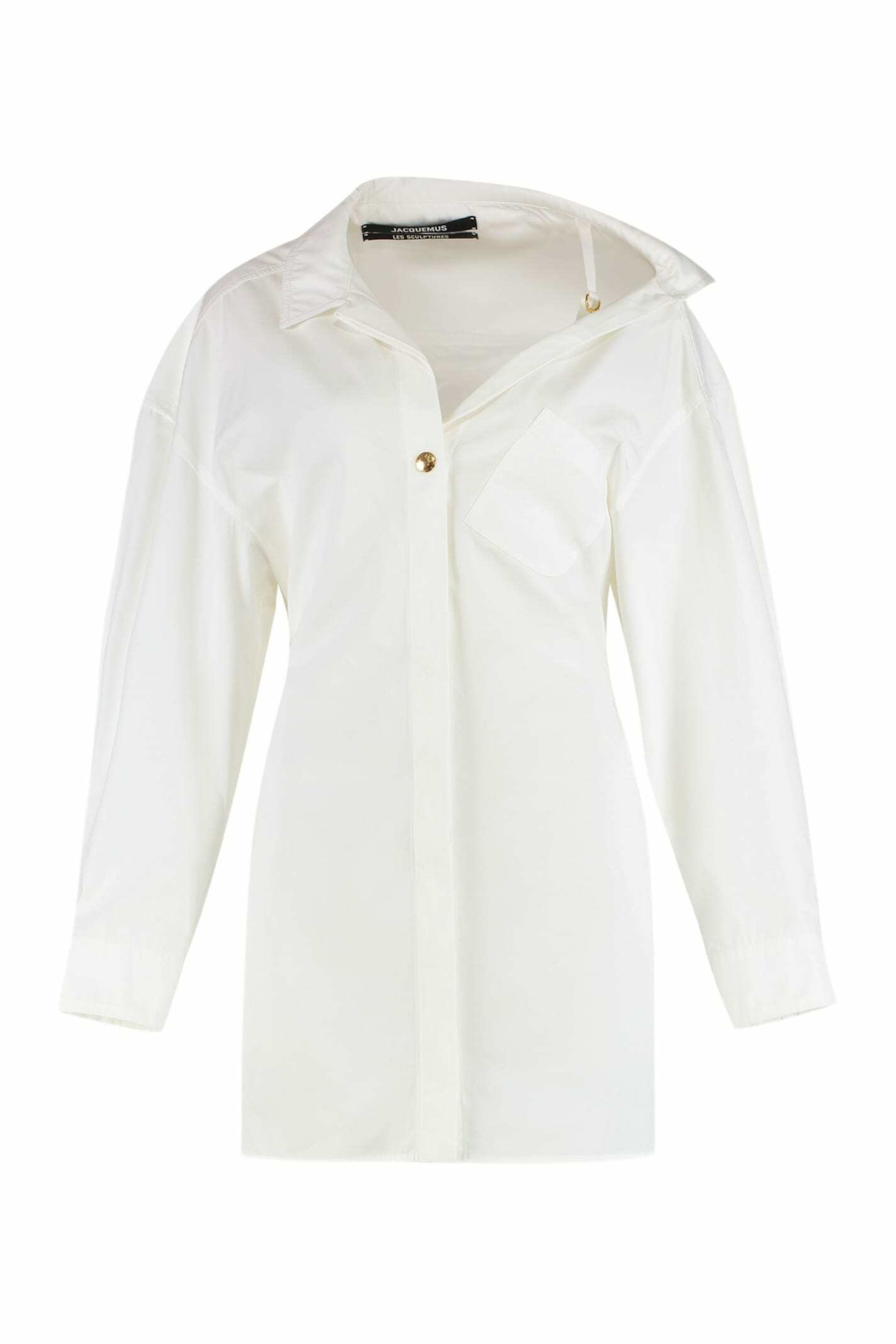 【送料&関税込】Jacquemus Le Mini Robe Shirtdress La Mini Robe Chemise cotton shirt dress in white - Jacquemus