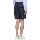 Maison Kitsune Navy Denim Shorts