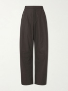 Amomento - Barrel-Leg Cotton Trousers - Green