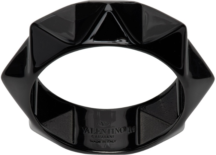 Photo: Valentino Garavani Black Rockstud Ring