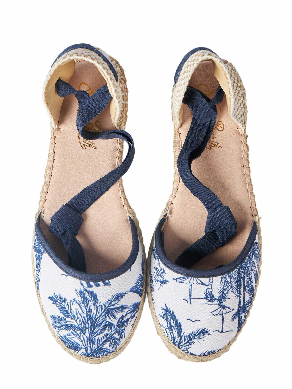 MC2 Saint Barth Flat Espadrillas With Toile De Jouy Print