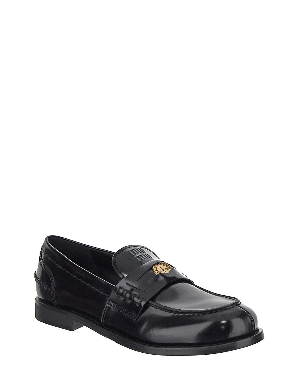 Miu Miu Leather Penny Loafers Miu Miu