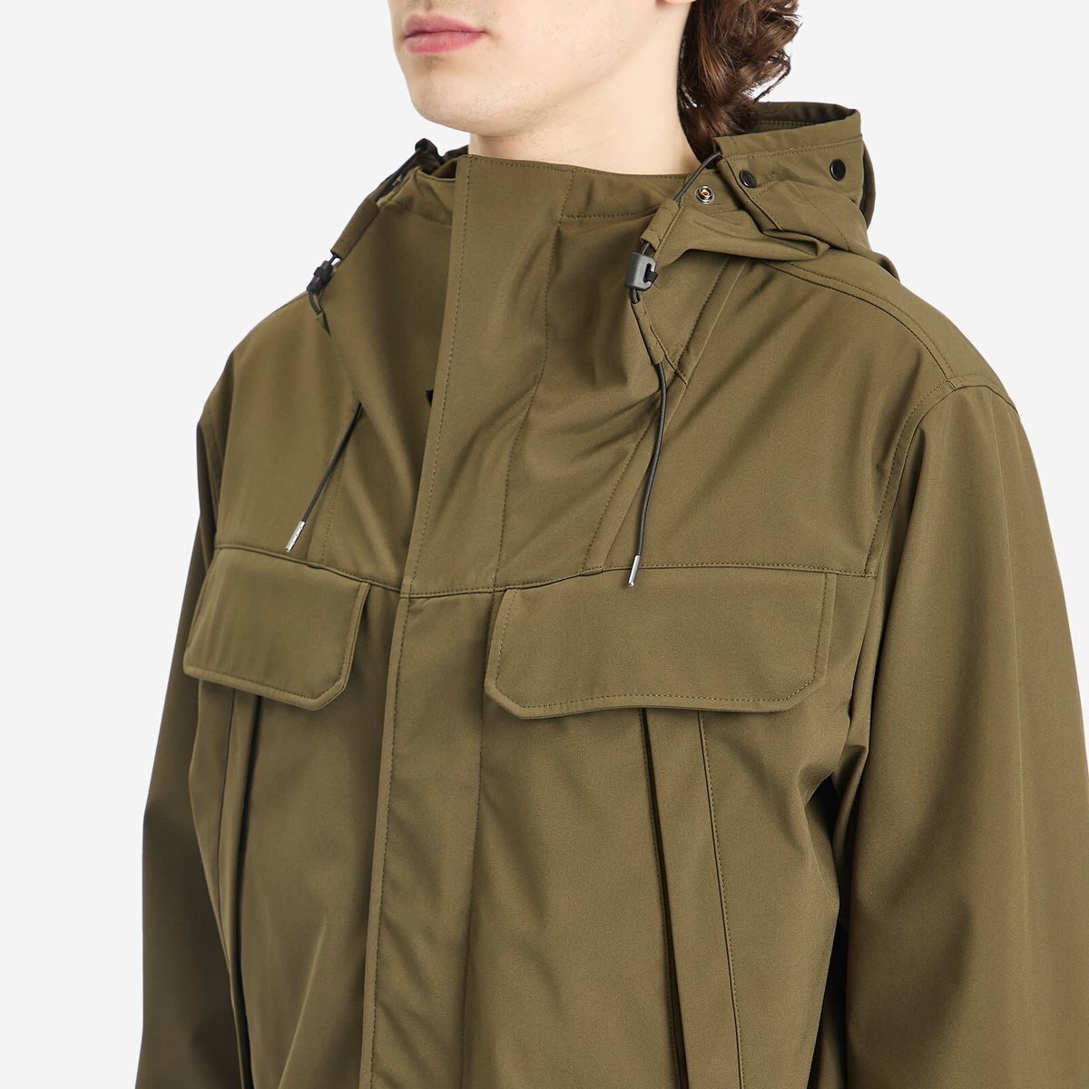C.P. Company Men's C.P. Shell-R Goggle Double Pocket Jacket in Ivy