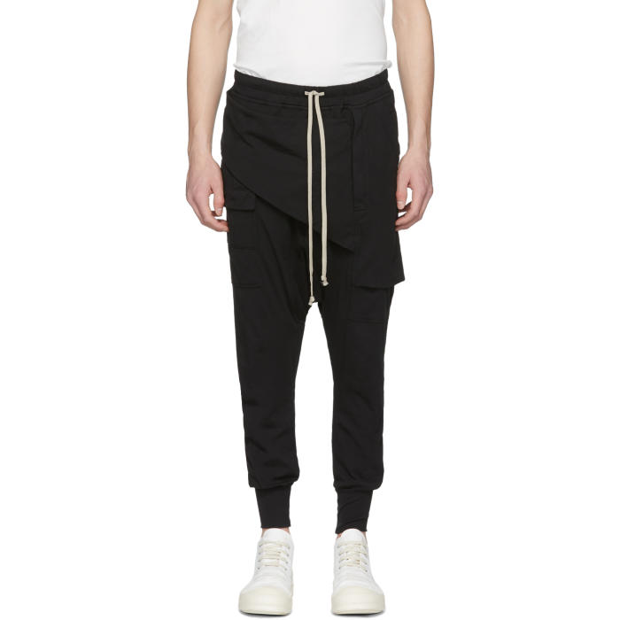 Rick Owens Drkshdw Black Prisoner Memphis Cargo Pants Rick Owens