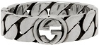 Gucci Silver Thin Chain Interlocking G Ring