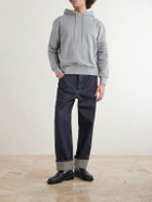 Thom Browne - Logo-Appliquéd Striped Cotton-Jersey Hoodie - Gray