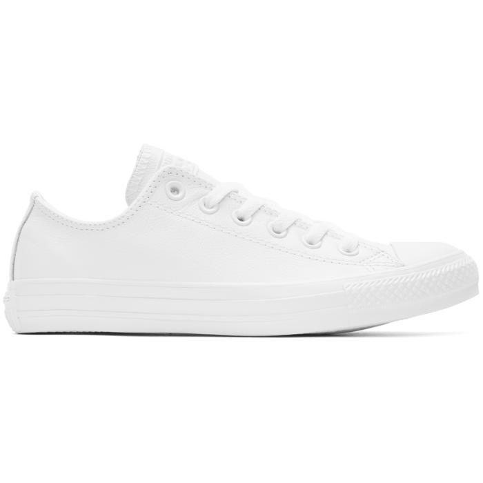 Photo: Converse White Leather Chuck Taylor All-Star Sneakers