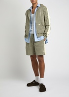 Wales Bonner Power Intarsia Cotton-blend Shorts Beige