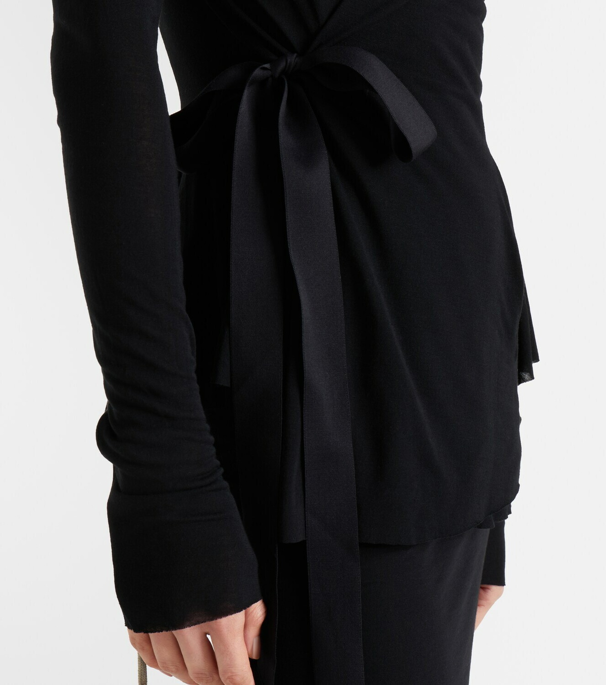 Rick Owens Bow-detail wrap cardigan