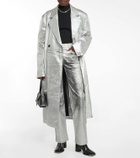 Peter Do Metallic mid-rise straight jeans
