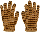 Isa Boulder Yellow & Brown Tightweave Gloves