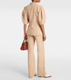 Chloé Puff-sleeve linen blazer