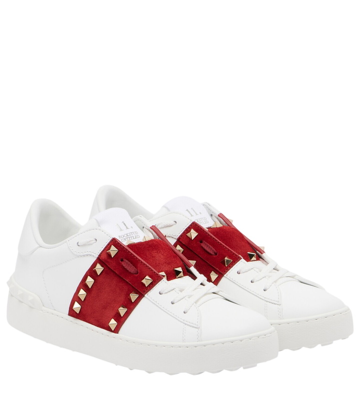 Photo: Valentino Garavani Rockstud Untitled leather sneakers