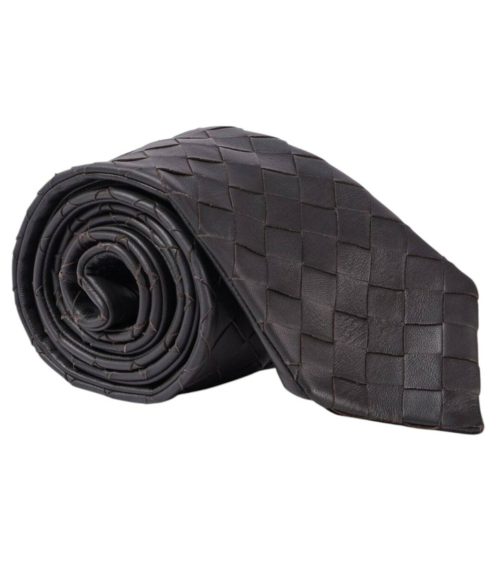 Photo: Bottega Veneta Intrecciato leather tie