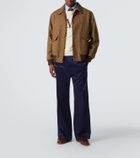 Valentino Houndstooth virgin wool bomber jacket
