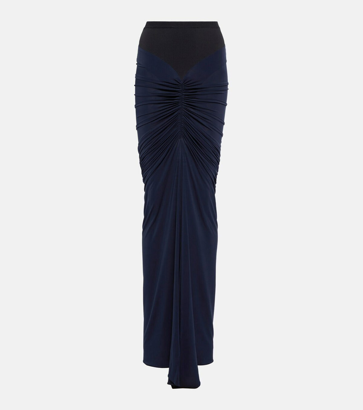 Alaïa Draped stretch jersey maxi skirt ALAÏA