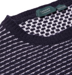 Incotex - Striped Virgin Wool Sweater - Midnight blue