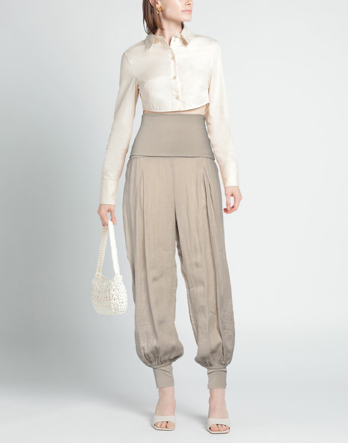Alessia Santi Womens Pants Sand