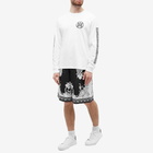 Versace Men's Silver Baroque Silk Short in Black/White