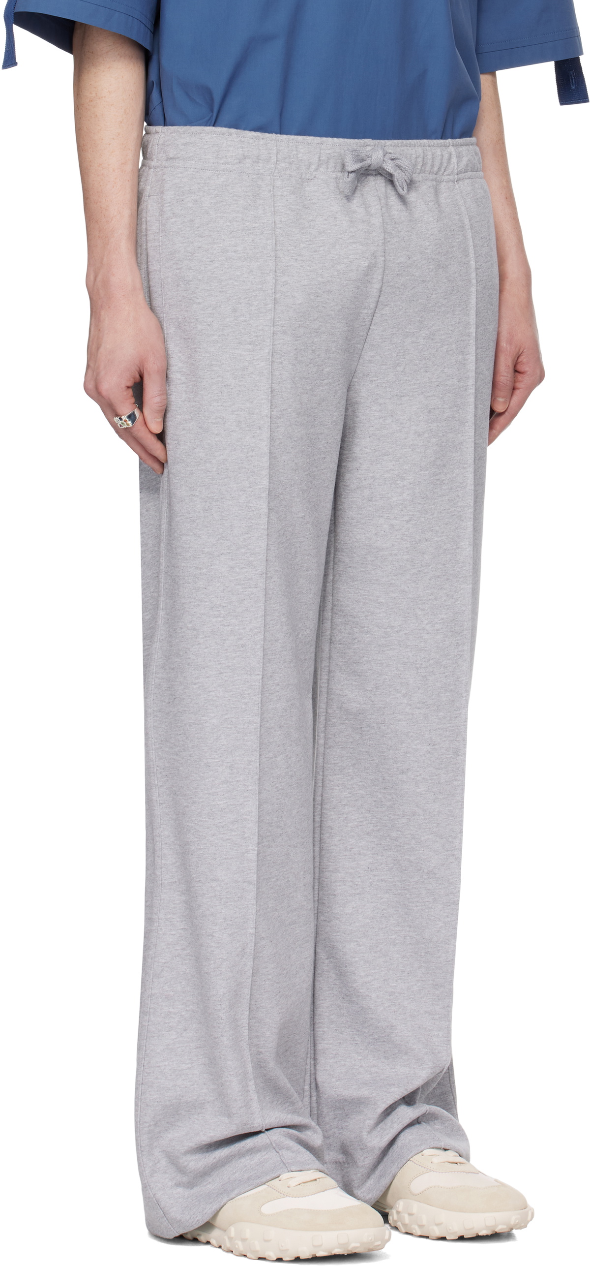 JW Anderson Gray Pintuck Sweatpants