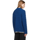MM6 Maison Margiela Blue Wool Cardigan