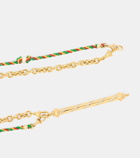 Marie Lichtenberg Candy Cane 18kt gold necklace with diamonds