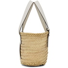 Loewe Beige and White Small Basket Tote