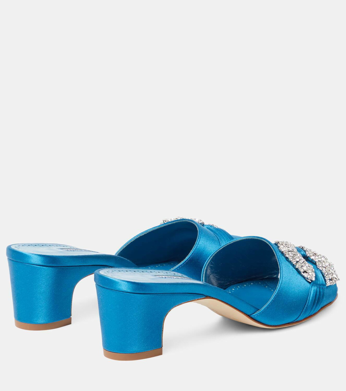 Manolo Blahnik>>プリナップ 50mm サテンミュール Manolo Blahnik Prinap 50MM Satin Mules | eBay