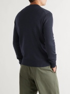 AMI PARIS - Logo-Embroidered Merino Wool Sweater - Blue