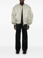 ENTIRE STUDIOS Grey Satin Bomber Jacket
