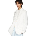 Comme des Garcons Homme Plus White Darge Blazer