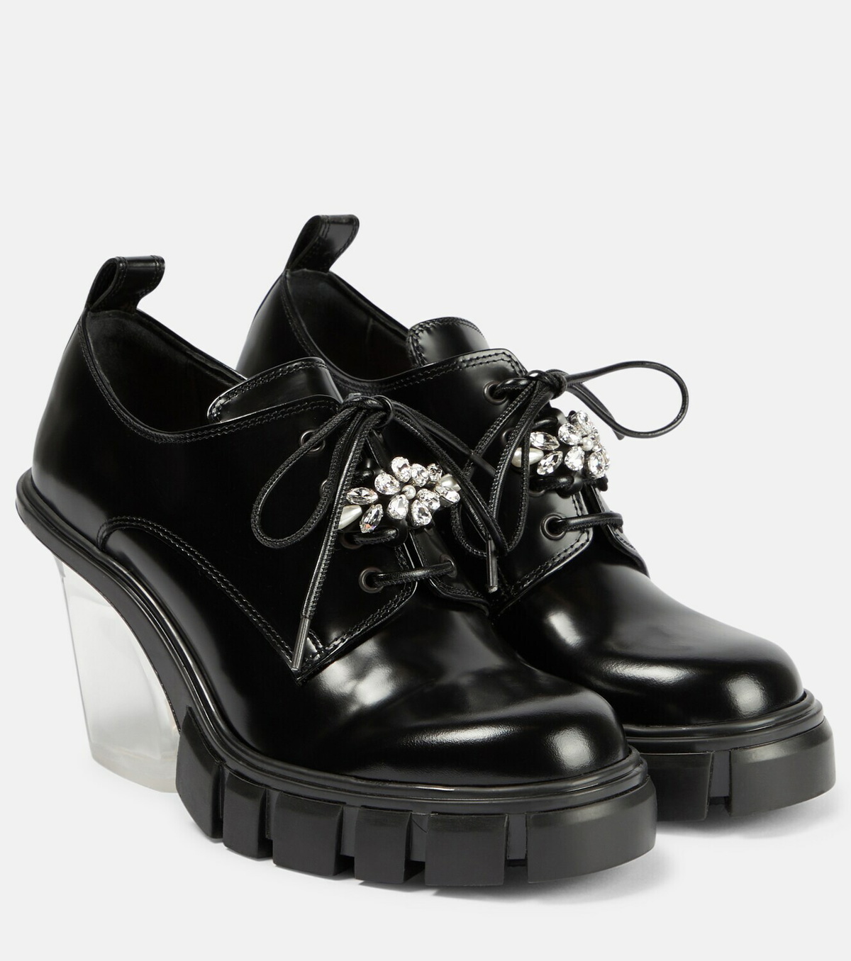 Simone Rocha Embellished leather Derby pumps Simone Rocha