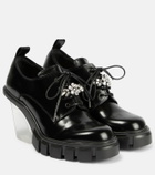 Simone Rocha Embellished leather Derby pumps