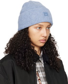 Acne Studios Blue Small Logo Beanie