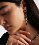 Suzanne Kalan 18kt white gold drop earrings with sapphires and diamonds