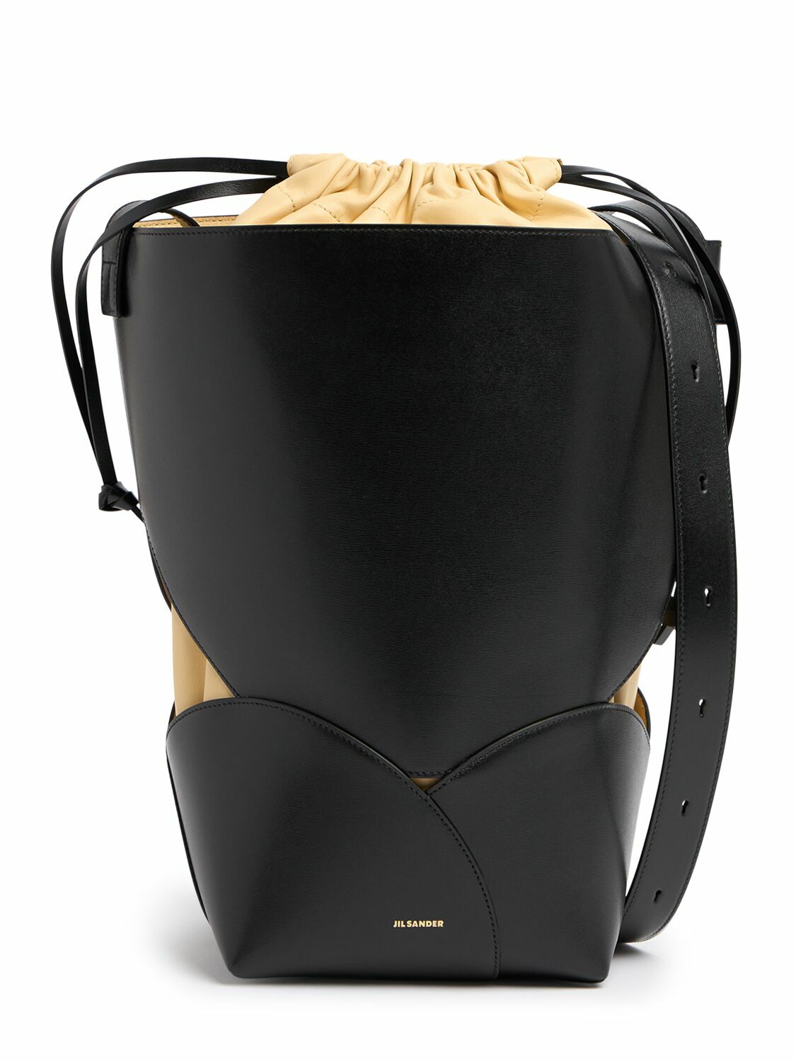 JIL SANDER Medium Ellipse Leather Bucket Bag Jil Sander