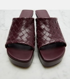 Bottega Veneta Rosita Intrecciato leather wedge mules