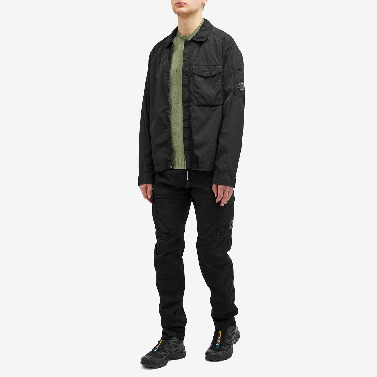 C.P. Company Men's Chrome-R Pocket Overshirt in Black C.P. Company