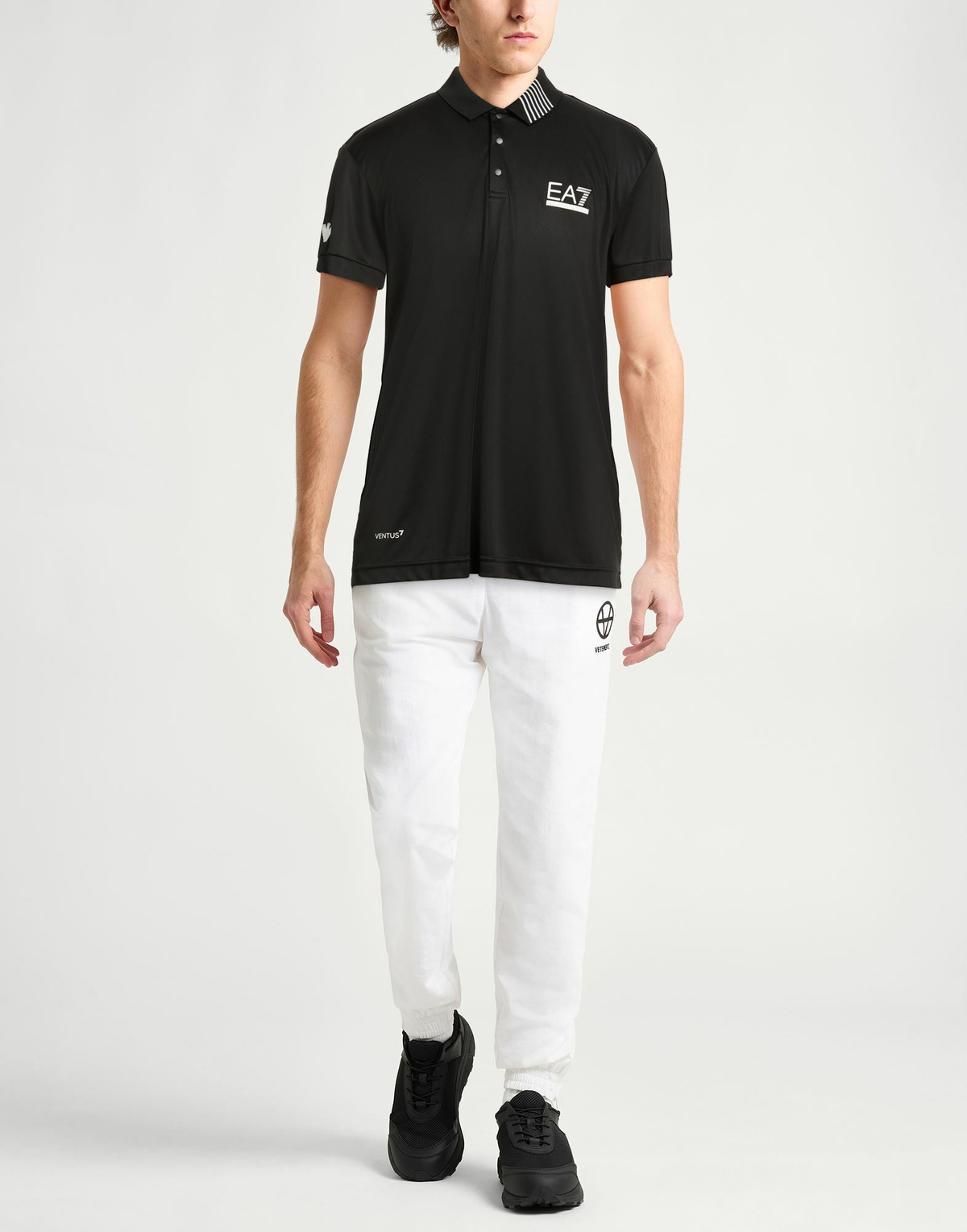 Ea7 Mens Polo shirt in Black