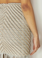 Isa Boulder Chevron-Weave Mini Skirt