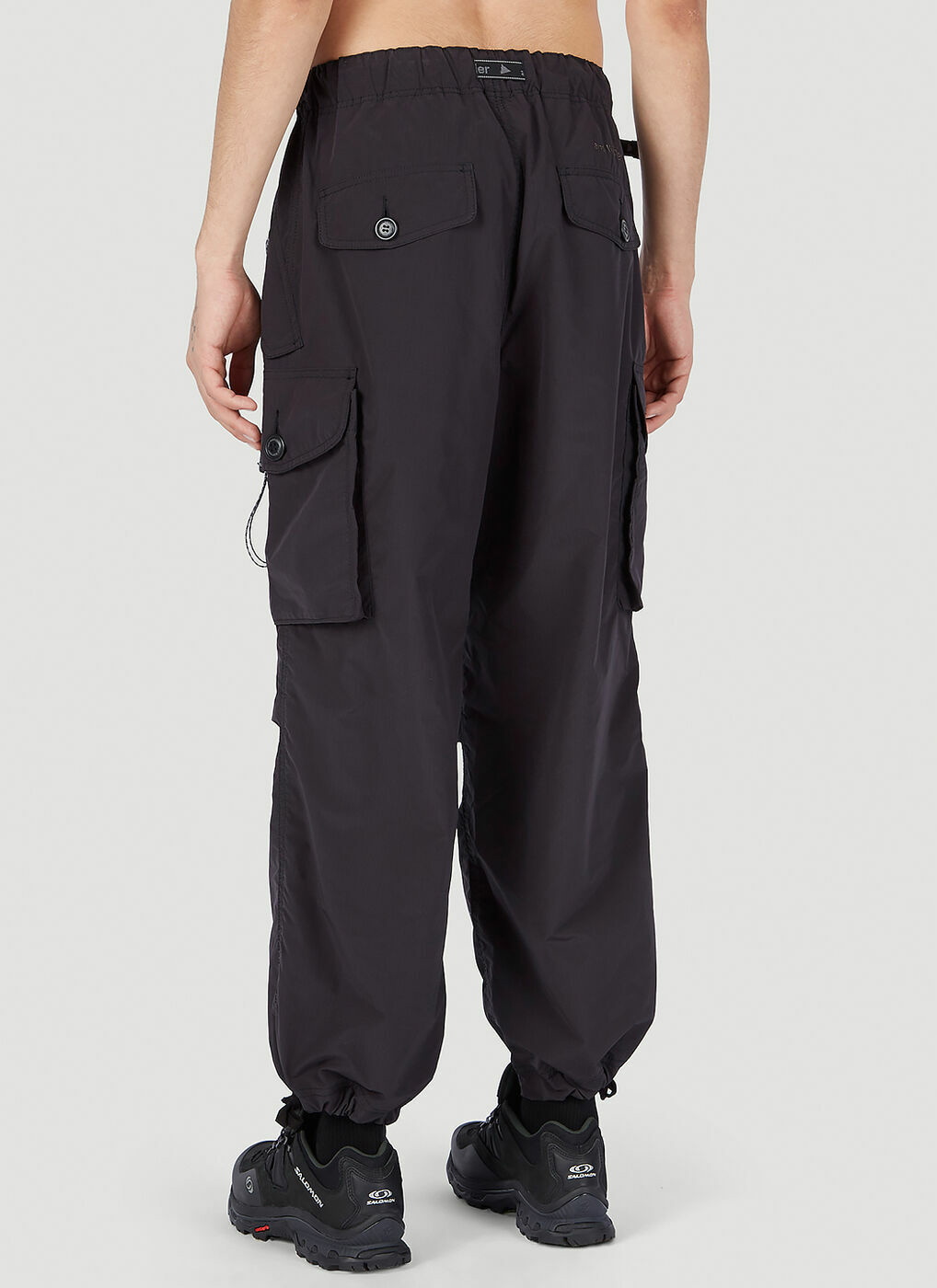 And Wander - Oversized Cargo Pants in Black and Wander