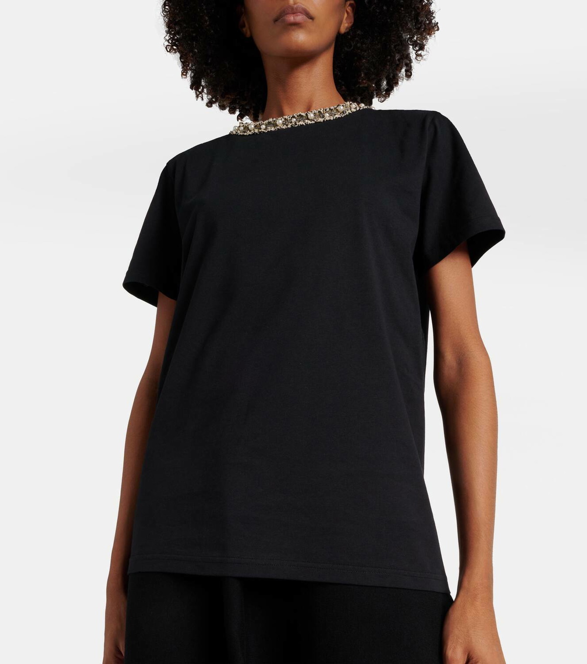 Nina Ricci Embellished cotton T-shirt