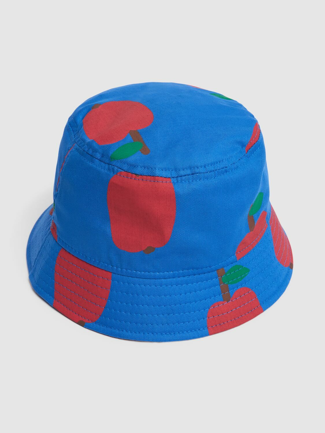 JELLYMALLOW Apple Print Cotton Bucket Hat
