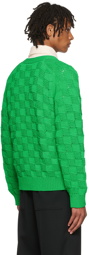 Bottega Veneta Green Nylon Cardigan