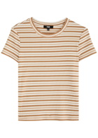 Paige Chantrelle Striped Ribbed-knit T-shirt Stripe