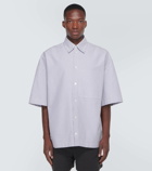 Bottega Veneta Embroidered striped cotton shirt