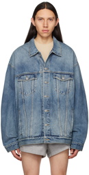 Balenciaga Blue Paneled Denim Jacket