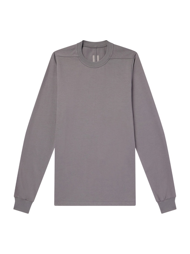 Photo: Rick Owens - Crewneck Cotton-Jersey Shirt - Gray