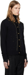 Ernest W. Baker Black Embellished Cardigan